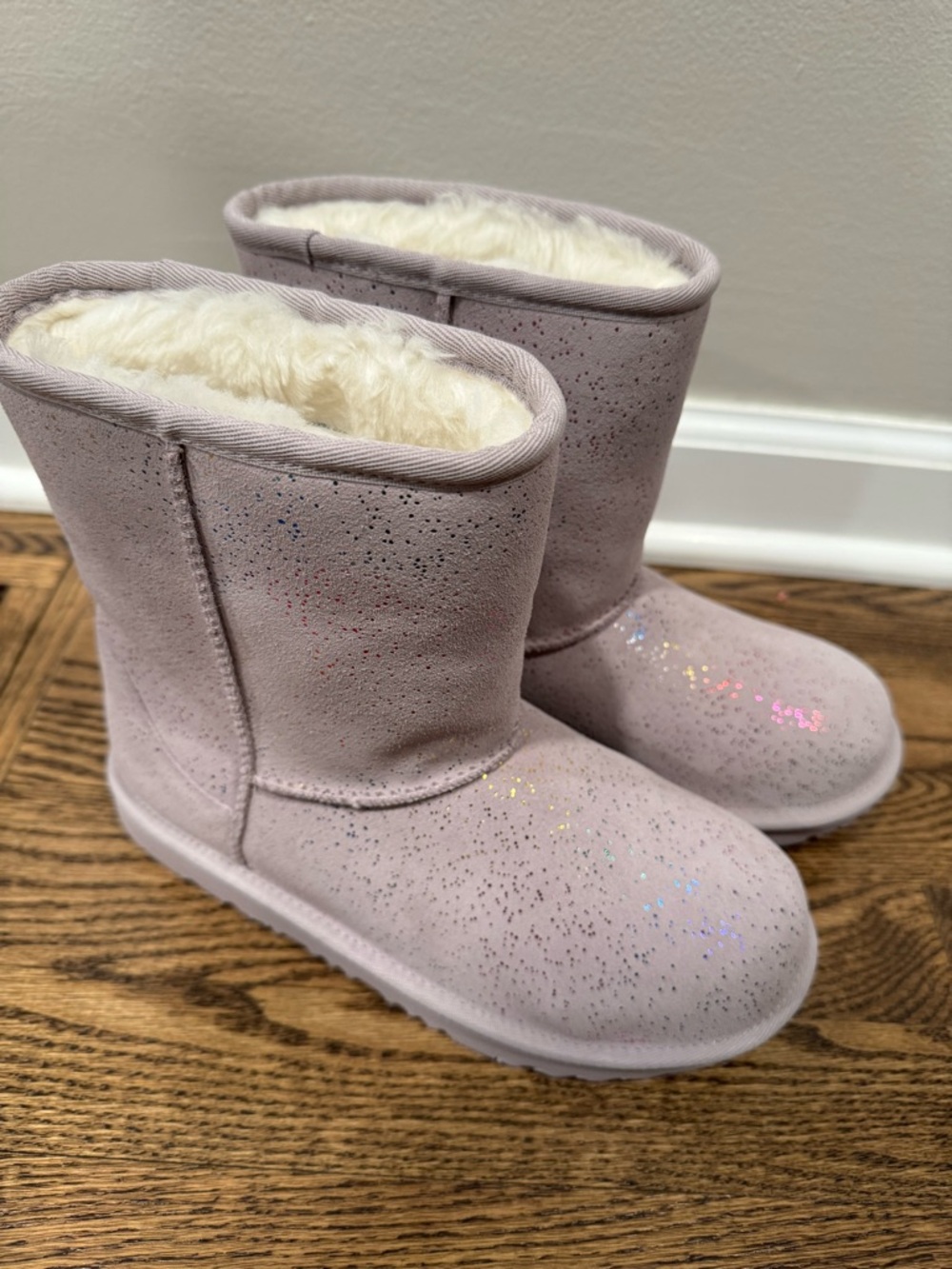UGG Purple Boots with Rainbow Shimmer